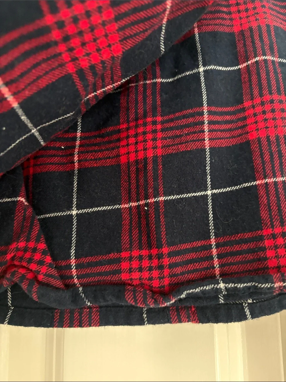 Oshkosh Red and Navy Plaid Wrap Skirt